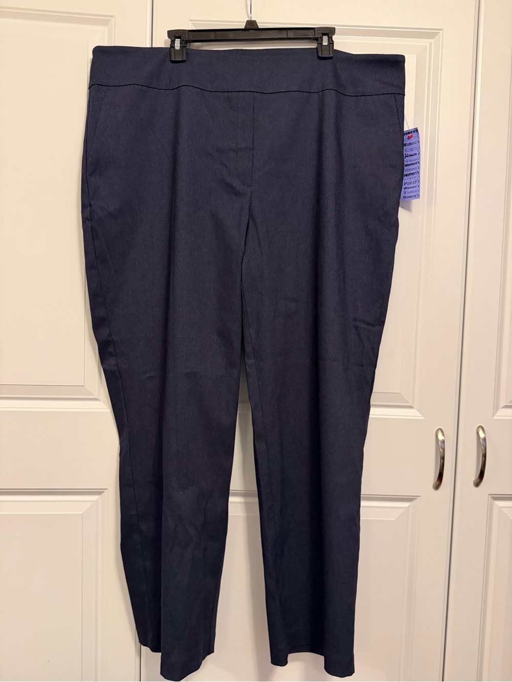 S.C & CO Pull-On Straight Women's Trousers in Navy
